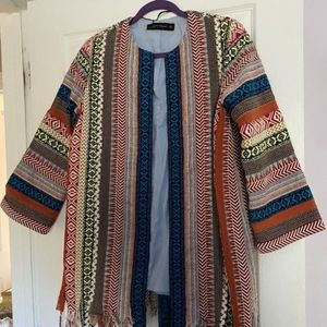 Zara boho blazer coat